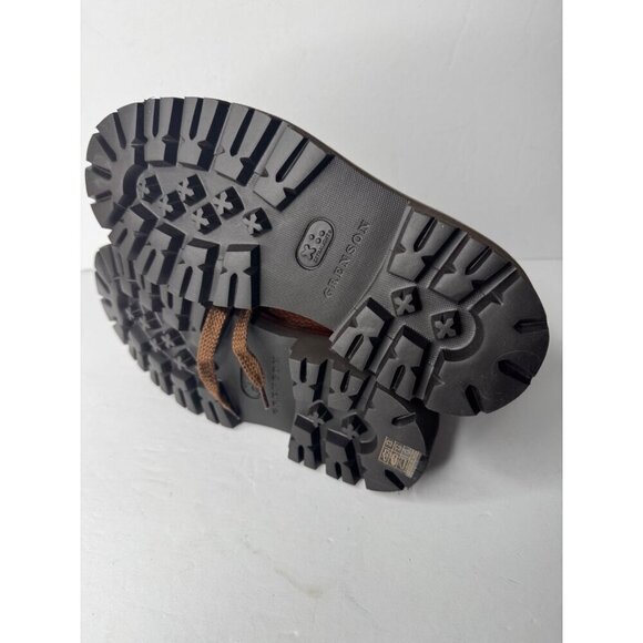 Anthropologie X Grenson Tan Nanette Shearling Pebbled-leather Combat Boots EU 36 - Picture 7 of 7